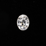 natural cambodian white zircon oval loose gemstone