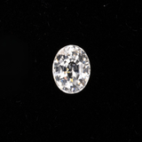natural cambodian white zircon oval loose gemstone