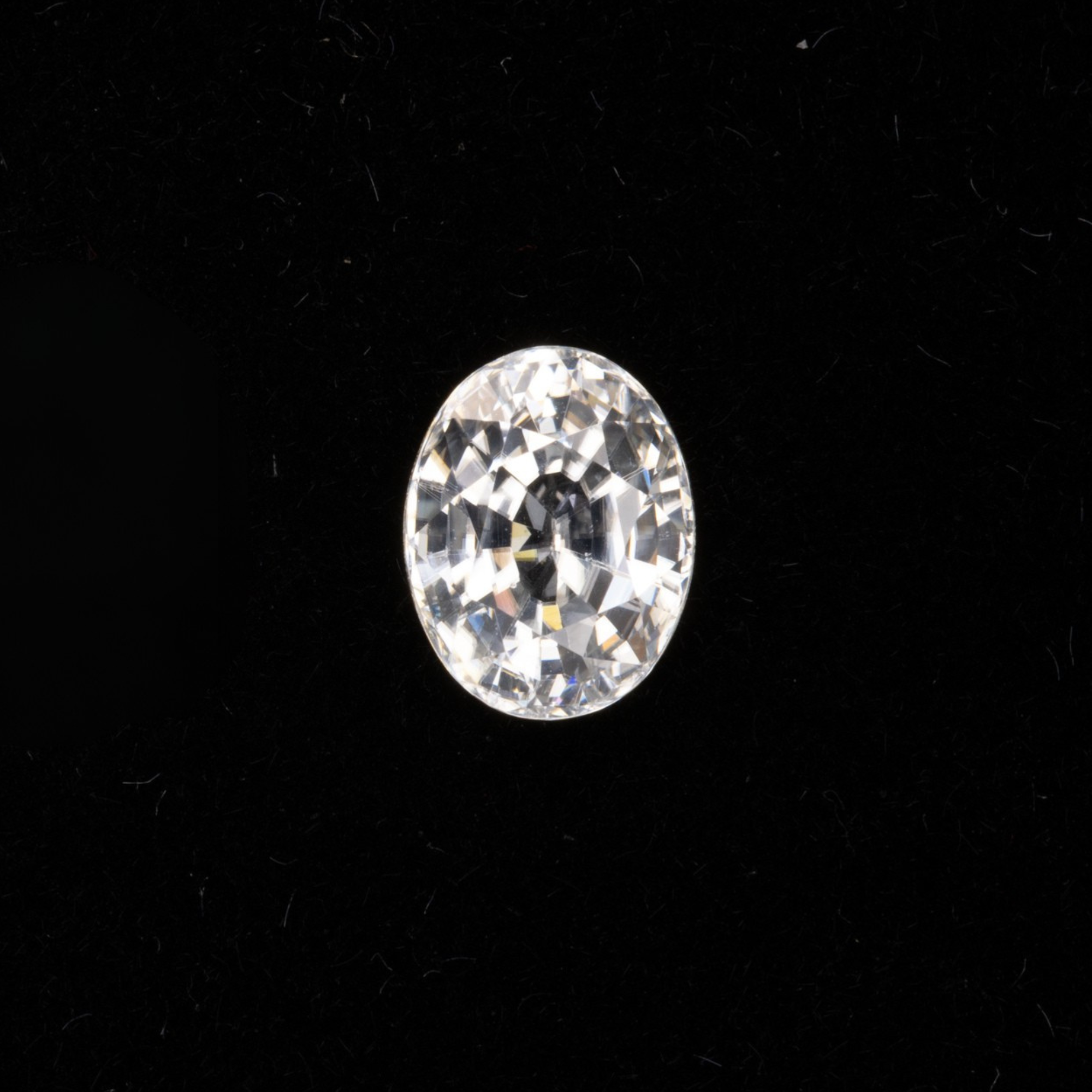 natural cambodian white zircon oval loose gemstone