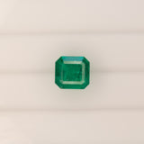 2.99ct afghani emerald emerald cut 8.3x8.2mm loose green gemstone