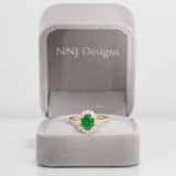 14K Yellow Gold Tsavorite Ring