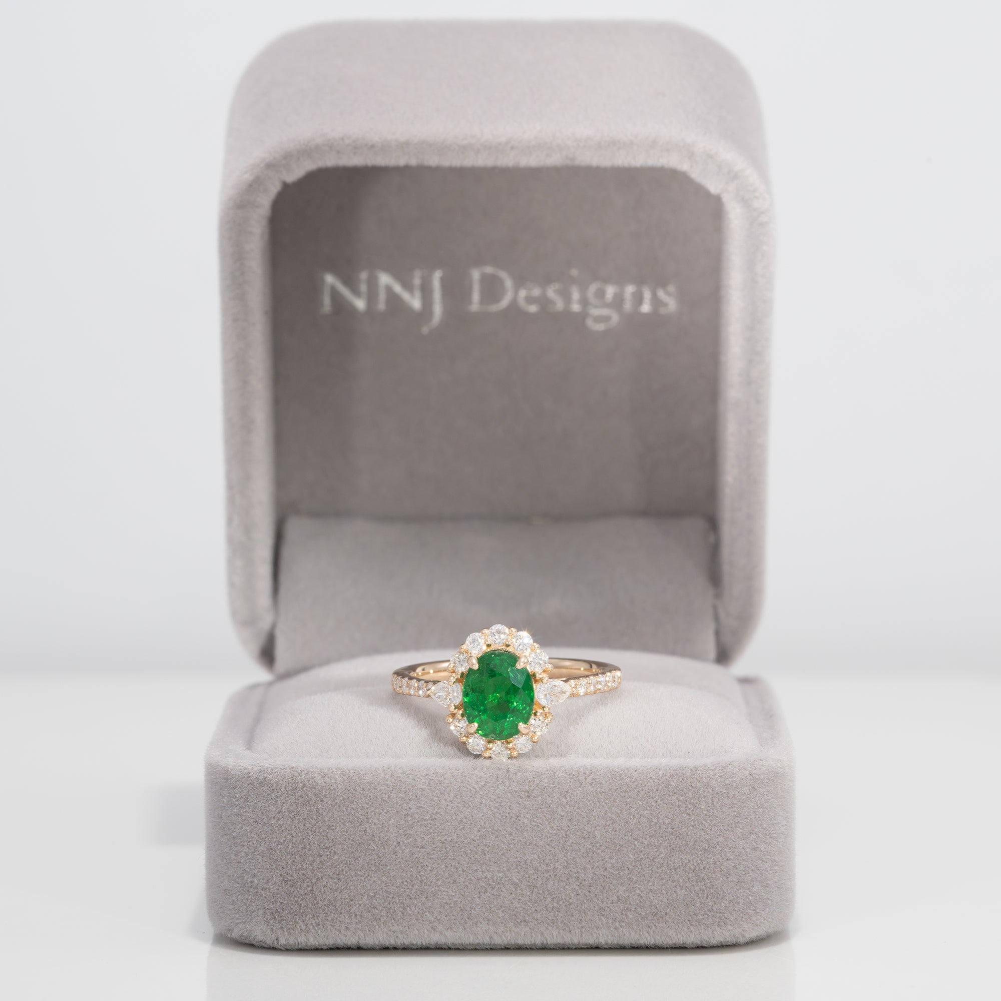 14K Yellow Gold Tsavorite Ring
