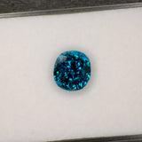 natural cambodian blue zircon oval loose gemstone