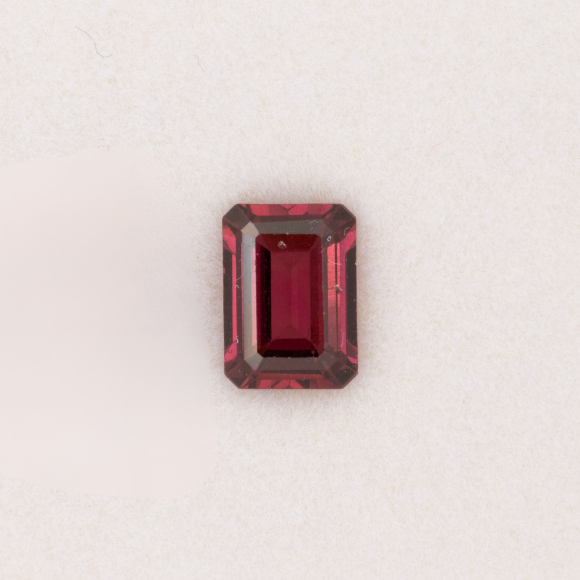1.21ct Rhodolite Garnet emerald cut 7x5mm loose pink gemstone