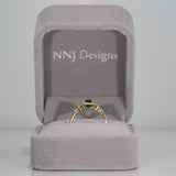 14K Yellow Gold Zambian Emerald Ring