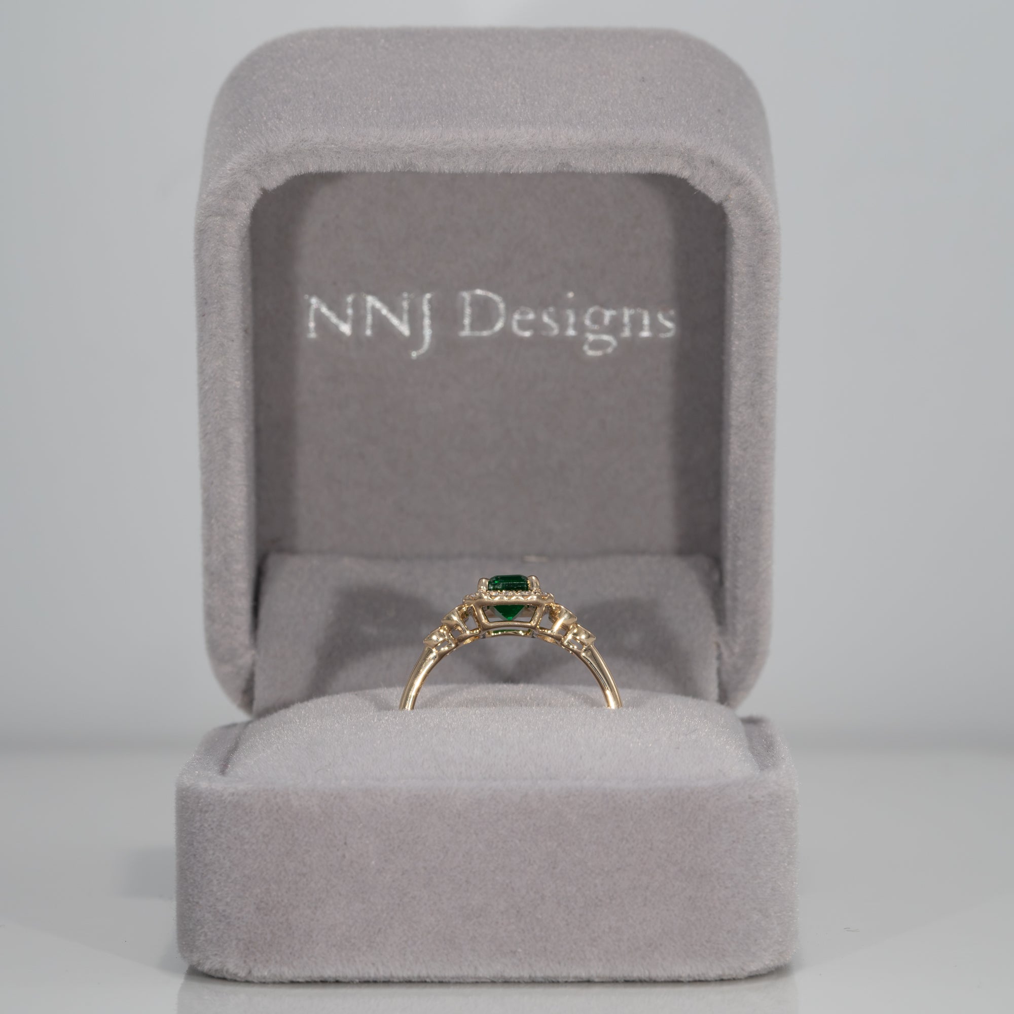 14K Yellow Gold Zambian Emerald Ring