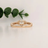 Vintage Inspired Ring Semi Mount w filigree design & pave diamond