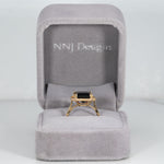 14K yellow gold bi-color tourmaline ring