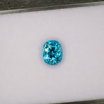 natural cambodian blue zircon oval loose gemstone