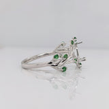 Nebula Collection | Green Tsavorite Accents Ring Setting