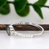 Jinal 14K White Gold Boulder Opal Diamond Ring