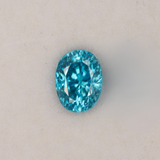 Natural Cambodian Blue Zircon Oval Shape 8.5x6.5x6mm 3.74ct Loose Gemstone