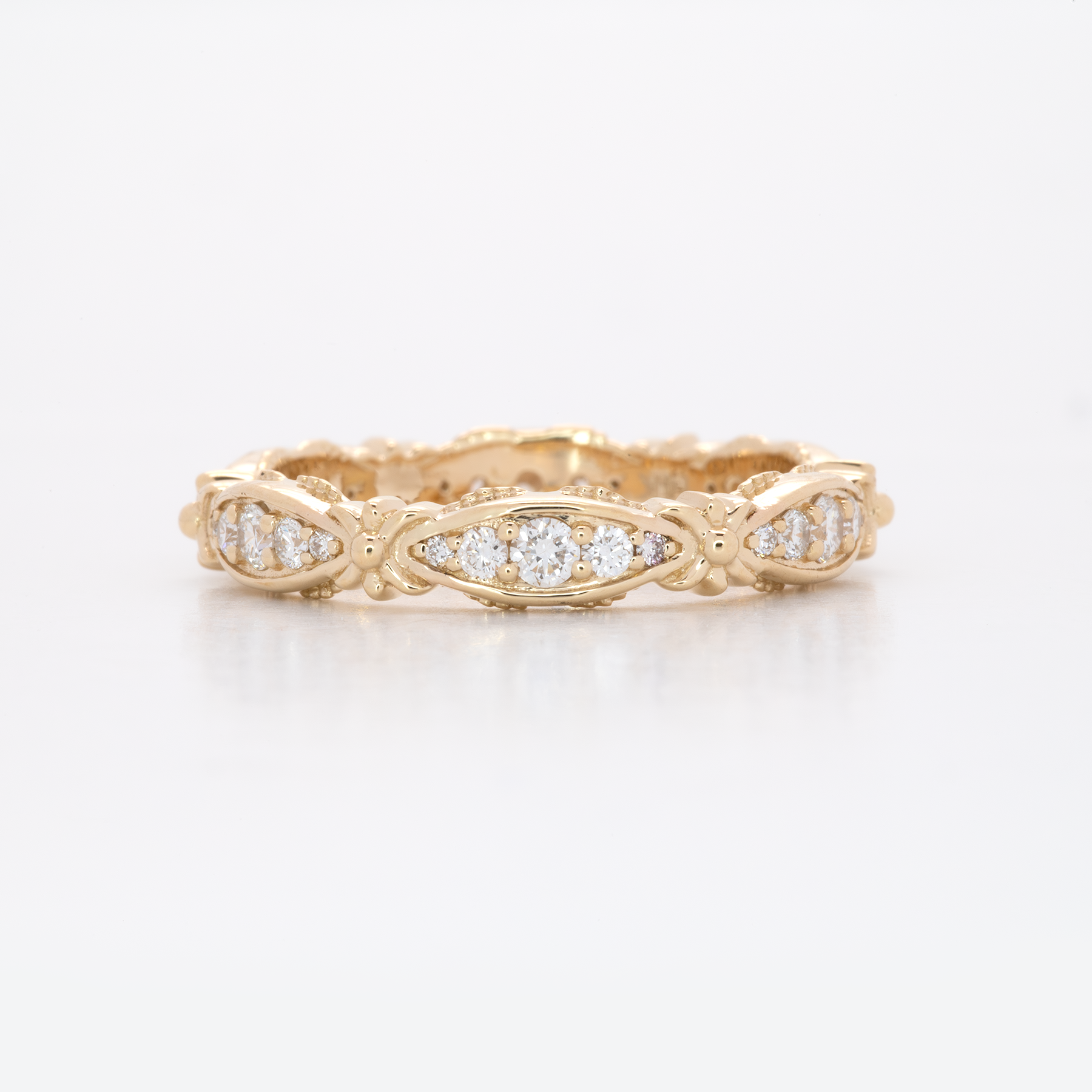 14K white gold diamond eternity band