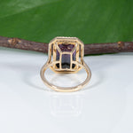 14K yellow gold bi-color tourmaline ring