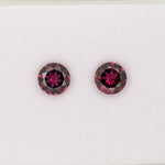 1.32ct Purple Garnet round 6.8mm loose purple gemstone