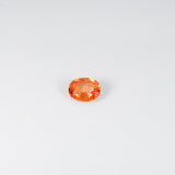 1.36 carat natural padparadscha sapphire, oval 7.6x5.8mm pink-orange loose gemstone