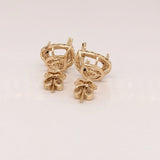 Versatile Earrings Semi Mount w Halo of Diamonds