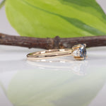 14K yellow gold montana sapphire ring