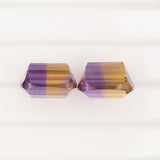 Natural Untreated Ametrine Loose Gemstone – 12.26ct Cushion Cut Bi-Color Quartz, 14mm Earth Mined Collector Gem