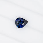 1.12 carat natural blue sapphire, pear 8.4x5.9mm loose gemstone