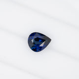1.12 carat natural blue sapphire, pear 8.4x5.9mm loose gemstone