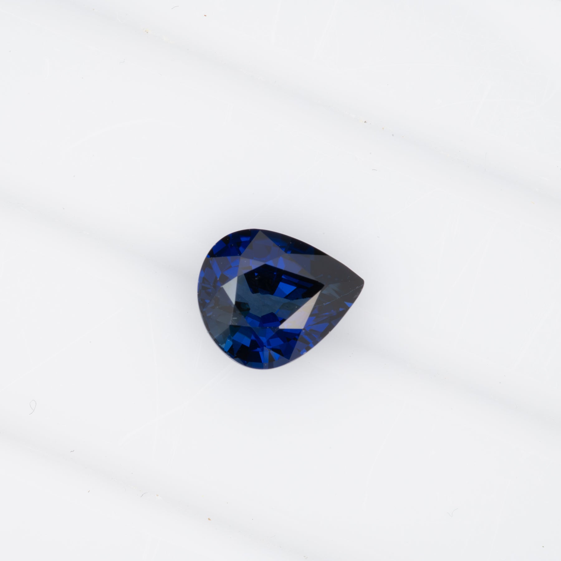 1.12 carat natural blue sapphire, pear 8.4x5.9mm loose gemstone
