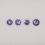 0.35 carat natural purple sapphire, round 4.5mm loose gemstone