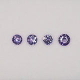 0.35 carat natural purple sapphire, round 4.5mm loose gemstone