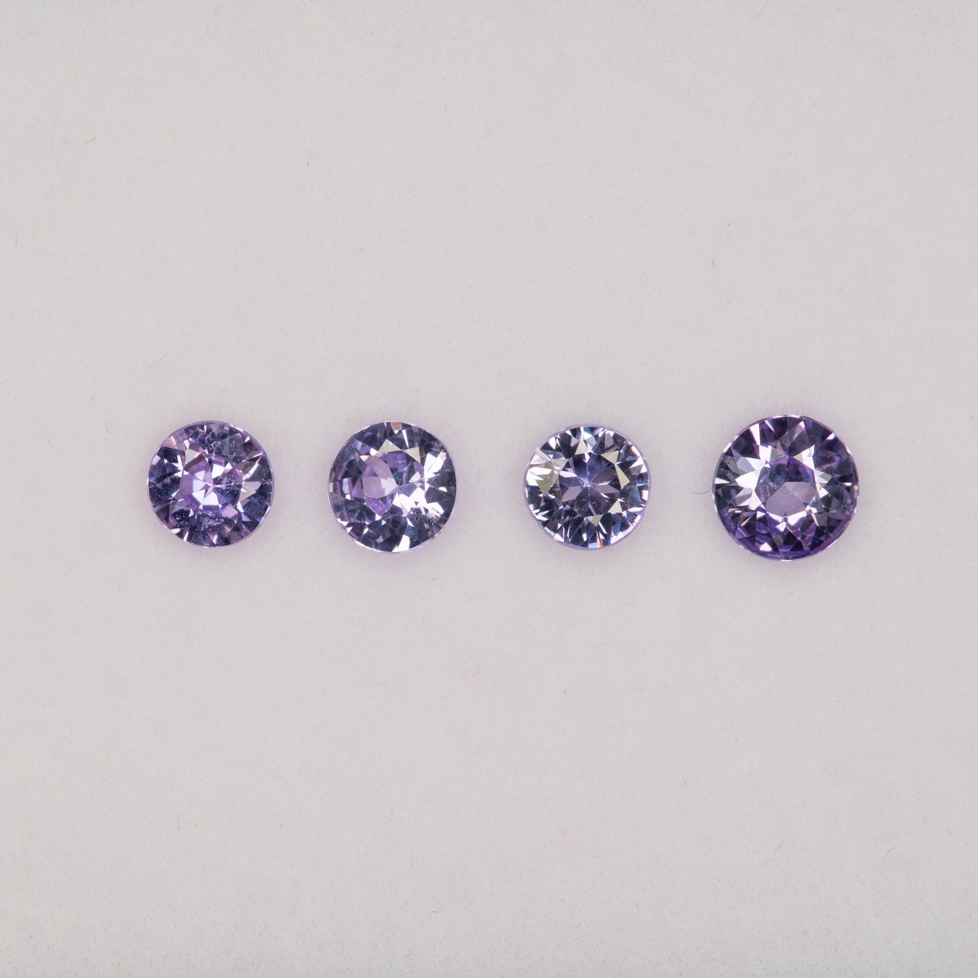 0.35 carat natural purple sapphire, round 4.5mm loose gemstone