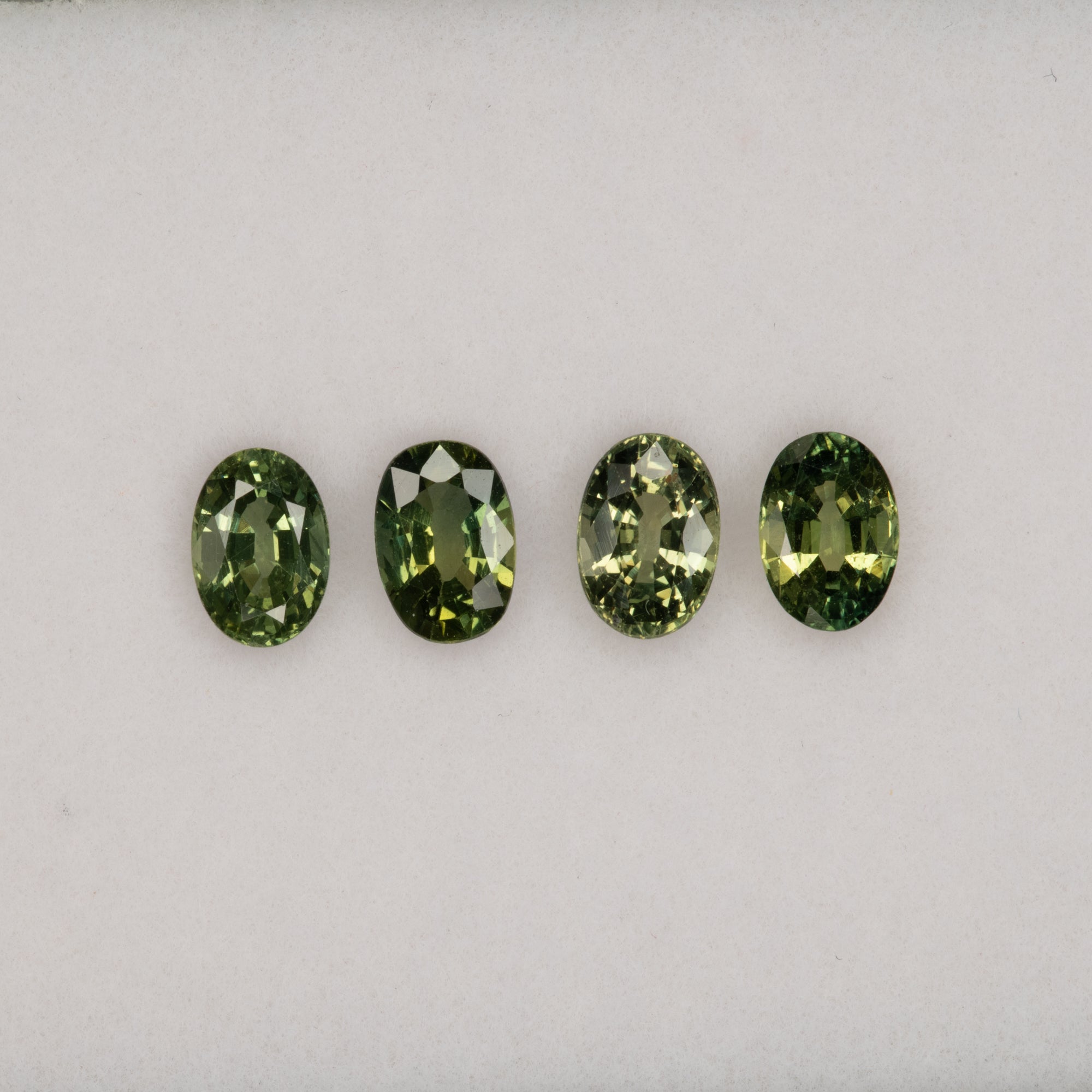 0.38 carat natural Ceylon green sapphire oval 6x4mm loose gemstone – view 2