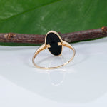 10K yellow gold black onyx ring