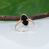 10K yellow gold black onyx ring