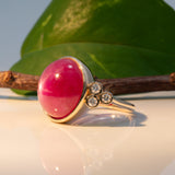 14K yellow gold star ruby ring