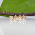 14K yellow gold diamond band