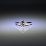 14K yellow gold alexandrite ring