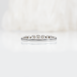 Natural Earth Mined Diamond Bezel Band in Solid 14K Gold – Stackable Minimalist Wedding Ring, Everyday Fine Jewelry