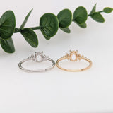 The Bubbly Bride Stunning Engagement Ring Design in 14K Solid Gold | Oval 6x4 7x5 8x6 Customizable