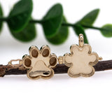 14K Yellow Gold  Paw Shaped Locket | 14mm