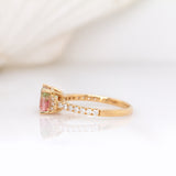 Anne 14K Yellow Gold Bi-Color Tourmaline and Diamond Ring | EM 6.7mm