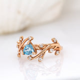 Hannah 14K Rose Gold Swiss Blue Topaz and Diamond Ring | TR 5mm