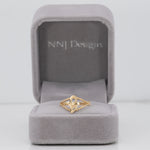 solid 14K yellow gold plain estate band