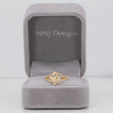 solid 14K yellow gold plain estate band