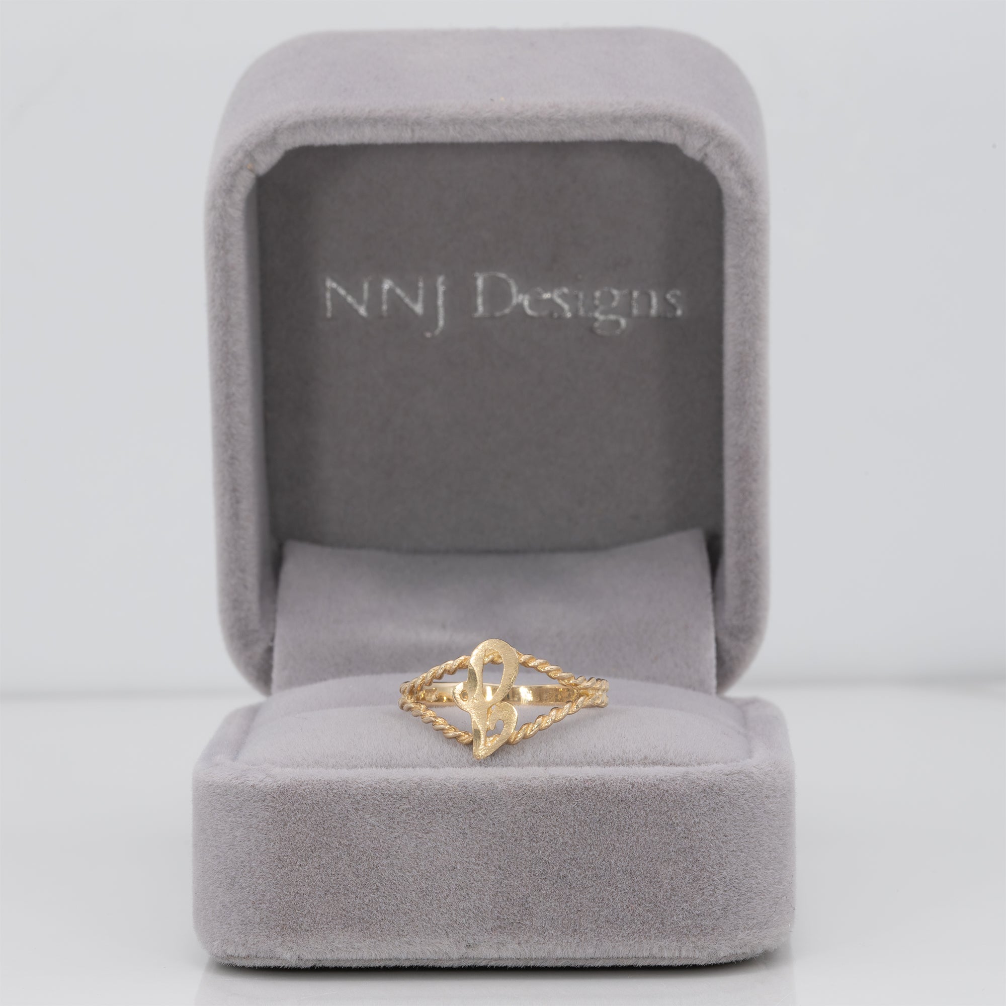 solid 14K yellow gold plain estate band