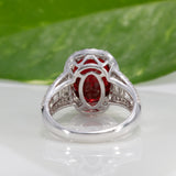 14K White Gold Tibetan Sunstone Ring