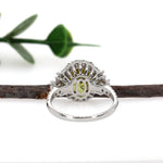 Rishi 14K White Gold 3.12cts Sphene Diamond Ring | Oval 10X8mm