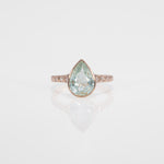 14K rose gold paraiba tourmaline ring