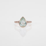 14K rose gold paraiba tourmaline ring