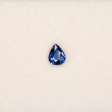 0.59 carat natural blue sapphire, pear 6x5mm loose gemstone