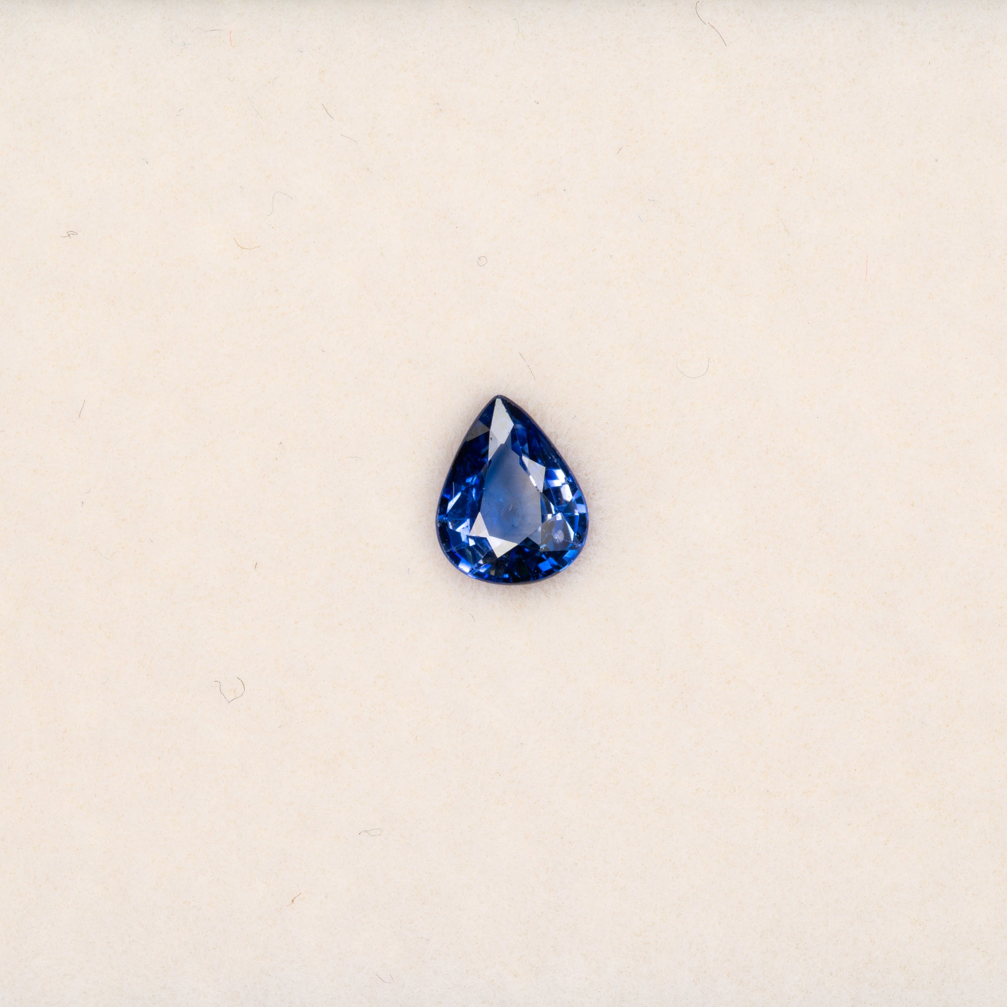 0.59 carat natural blue sapphire, pear 6x5mm loose gemstone