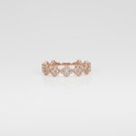 14K rose gold diamond band